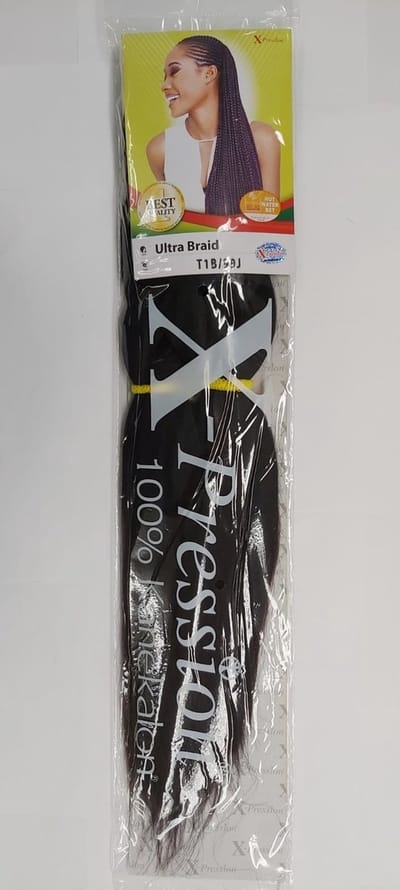 X-PRESSION -ULTRA BRAID SYNTHETISCH VLECHTHAAR KLEUR T1B/99J - ZWART/BORDEAUROOD