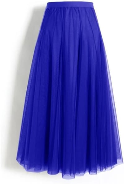 Elegante tule rok voor dames - lange maxirok met gelaagde look, hoge taille en elastische band voor feest en bruiloft