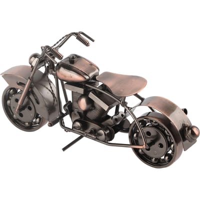 Ornements de Moto en Métal Rétro Décoratifs Fabrication Exquise Ornements en Fer pour Salon Chambre gray