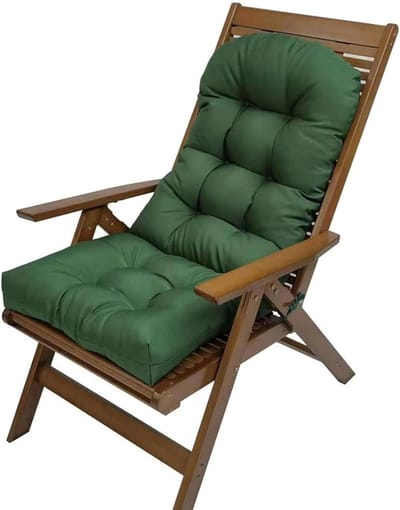 Tuinstoelkussens - Buiten Zitkussens - Comfort Verhogend - Waterbestendig Polyester - 110 x 50 cm - Donkergroen