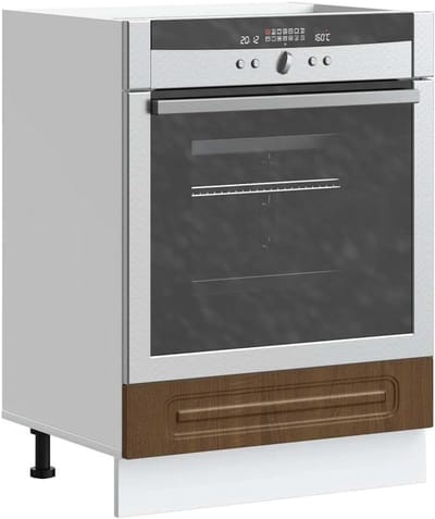 Ovenkast Keuken - Keukenonderkast Magnetron - Keuken Organiseren - Verstelbare Poten - 60 x 46 x 815 cm - Eikenbruin