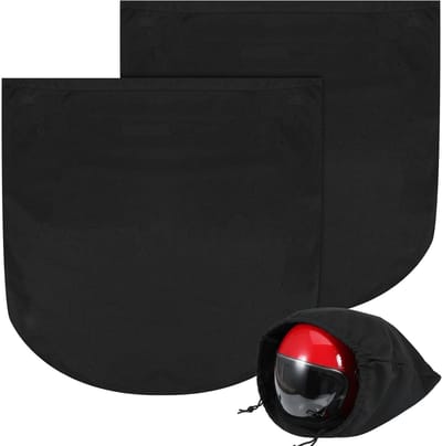 Helmhoes met Trekkoord van Polyester, Beschermende Tas tegen Krassen en Vuil voor Fiets-, Ski- en Fitnesshelmen (48 x 44 cm)