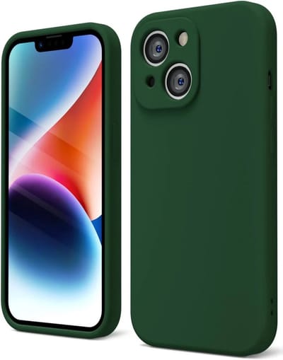 Hoesje met Camera Bescherming Geschikt voor Apple iPhone 14 | Back Cover | Dun | Flexibel TPU | Donkergroen