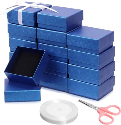 17-delige Sieraden Doos in Koninklijk Blauw - Perfect voor Ringen, Oorbellen en Cadeaus voor Feestdagen en Verjaardagen