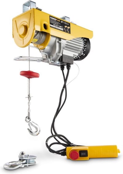 Powerplus POWX901 Elektrische kabeltakel - 1000W - Max. 400kg - 12m stalen kabel