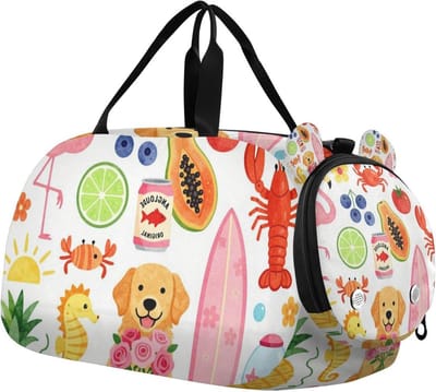 Sporttas Meisjes - Duffel Bag Gymtas - Sport en Reizen - Met Schoenenvak - 46 x 20 x 22 cm