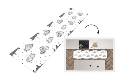 Keukenloper - Loper keuken - Konijnen - Dieren - Slaap - Kinderen - Patronen - 200x50 cm - Keukenloper vinyl
