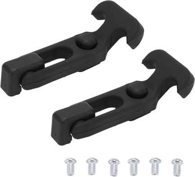 Dailygoods- Kapvanger 2 Stuks - Rubberen Hasp - Flexibele Treksluitingen - Universele Montage - Inclusief Schroeven - Corrosiebestendig