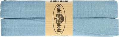 Oaki Doki Jersey Tricot Biaisband 20mm – 3 Meter – Lichtblauw 003 – Elastisch Afwerkingslint voor Stretchstoffen