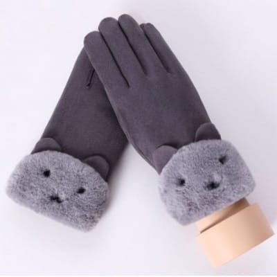 Hidzo Dames Handschoenen Grijs Maat S/M