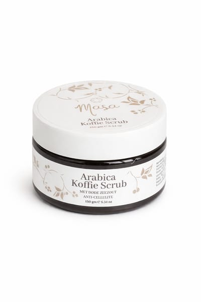 Arabica Koffie Body Scrub met Dode Zeezout | Masa Skincare | Dode Zee Huidverzorging | Vegan & Cruelty Free | Made in Jordan