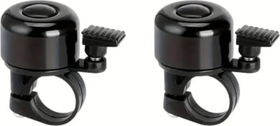 Rieba® Fietsbel Universeel 2 stuks - Met Veerklepel - Bel Fiets – Zwart