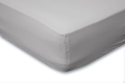 Eleganzzz Hoeslaken Katoen Perkal 35cm Hoekhoogte - Zilver - hoeslaken 80x200cm - Hoeslakens - Eenpersoons