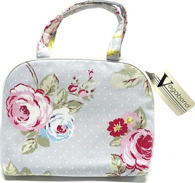 Vagabond-2 Handle Cosmetic Bag-"Polka Rose" 6975-Afmeting 26 x 12 x 22 cm.