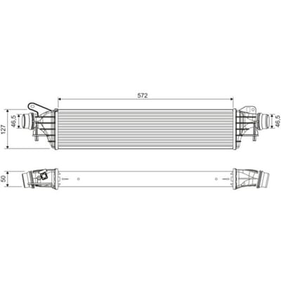 Lage-temperatuurRadiator, laadluchtRadiator VALEO 822909