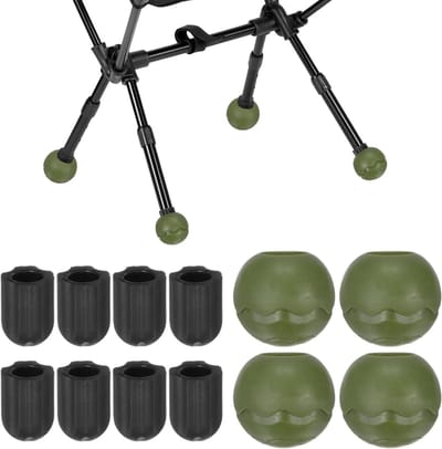 Campingstoel Stabiliserende Rubber Balvoeten, Beschermende Voetbedekking voor Draagbare Campingstoelen, Ideaal voor Buitenactiviteiten en Kamperen