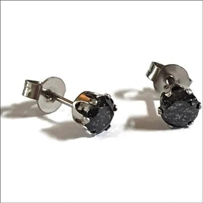 Aramat Jewels | Oorbellen | RVS Zirkonia Oorbellen Rond 3-8mm - Diverse Kleuren Oorstekers | Zilverkleur / 4mm / Rood | | | Staal | Kinderen, Volwassenen | Verkleurd niet