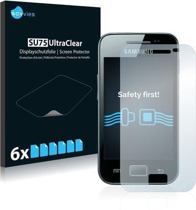 Savvies - Screenprotector voor Samsung Galaxy Ace S5830i - Folie Beschermfolie transparant 6 Stuks