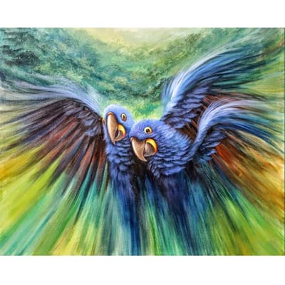 5D Diamond Painting papegaai Diamant Borduurwerk Kruissteek Strass Mozaïek Schilderij 20X30CM gray
