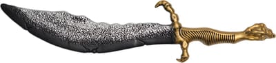 Partychimp Arabisch Zwaard Halloween voor bij Halloween Kostuum Volwassenen - 60 cm - Zilver/goud