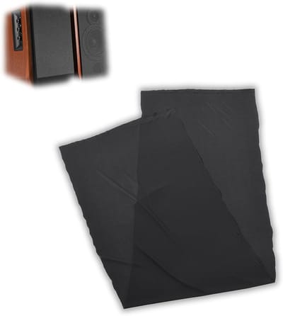Zwarte speakerdoek 1.7m x 0.5m voor grote luidsprekers, podiumluidsprekers en luidsprekerboxen - Akoestisch doek voor optimale geluidsisolatie en bescherming