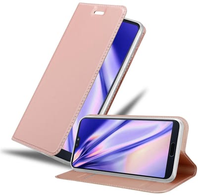 Cadorabo Hoesje geschikt voor Huawei P20 PRO / P20 PLUS in CLASSY ROSE GOUD - Beschermhoes met magnetische sluiting, standfunctie en kaartvakje Book Case Cover Etui