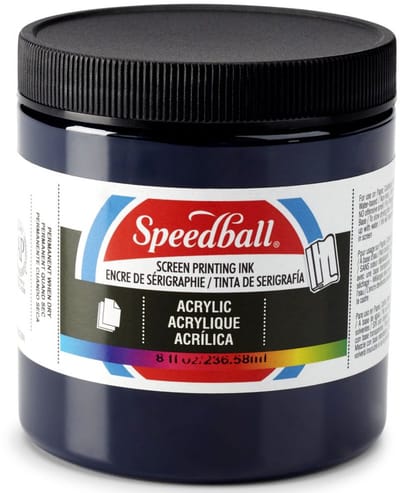 Acrylic ink dark blue screen printing - Speedball