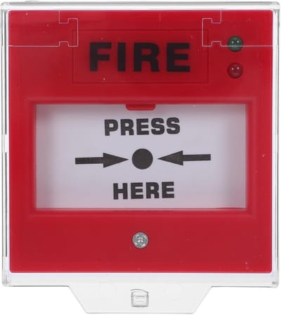 Noodknop Brandalarm Systeem - Handmatig Alarm - Evacuatie Gebouwen - Dubbele Lampen Resetbaar - 10.3 x 9.1 x 5.5 cm