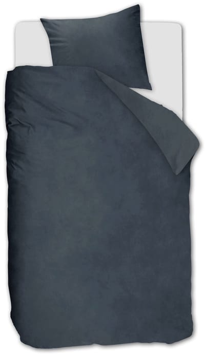 Ambiante Velvety dekbedovertrek - Eenpersoons - 140 x 200/220 cm - Blauw