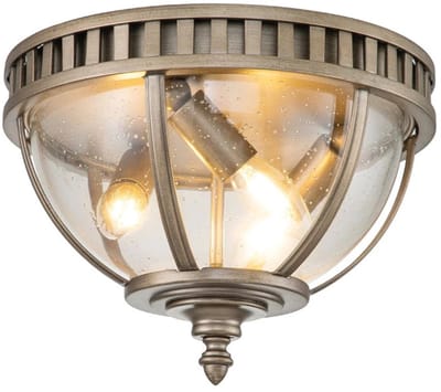 Kichler LED Plafond Buitenlamp Halleron | 3X E14 Max 40W | IP44 | Dimbaar | Burnished Bronze