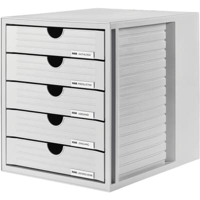 HAN Systembox 1450-11 Ladebox Lichtgrijs DIN A4, DIN C4 Aantal lades: 5