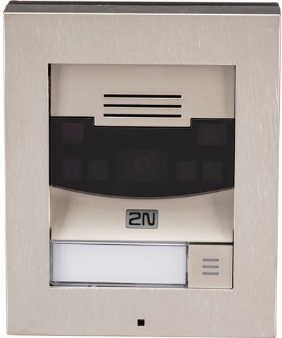 DEURINTERCOM - 1 druktoets / button - camera - met deuropener-relais - opbouw - VoIP/IP/SIP - 2N Helios IP Solo - video parlofoon