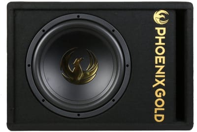 Phoenix Gold Z12AB 12 inch active subwoofer gepoort incl kabels en bass regelaar / Auto bass subwoofer