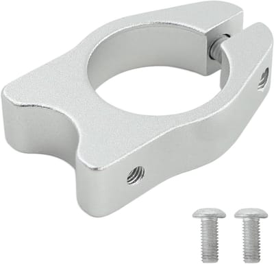 Zadelpenklem Fiets - Zadelklem - Veilig Fietsen - Met Bagagedrager Ogen - 31.8mm - Zilver