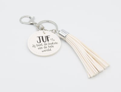 Sleutelhanger /Tashanger +Tassel / Kwast Juf