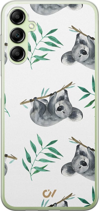 Hoesje geschikt voor Samsung Galaxy A14 5G hoesje - Koala Print - - Wit - - Casevibes