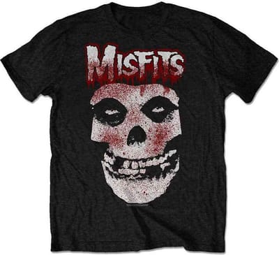 Misfits - Blood Drip Skull Heren T-shirt - S - Zwart