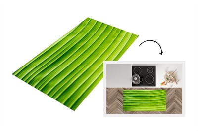 Keukenloper - Loper keuken - Bladeren - Structuur - Natuur - 120x60 cm - Keukenloper vinyl