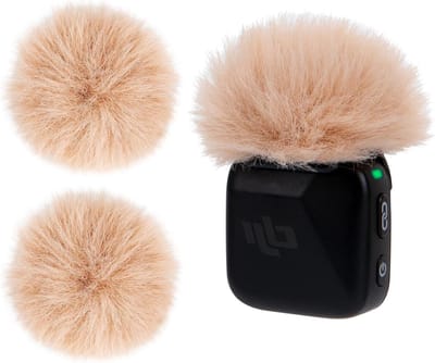 Microfoon Windscreen voor DJI Mic Mini, Faux Fur Schuim Anti-Pop Filter voor Draadloze Microfoon, Ideaal voor Vloggen en Streaming (Bruin)