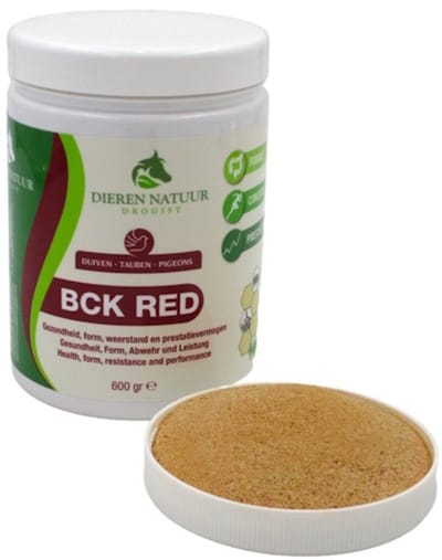 DHP BCK Red voor duiven - antioxidanten en energiedragers ter ondersteuning van conditie en prestaties, 600 g
