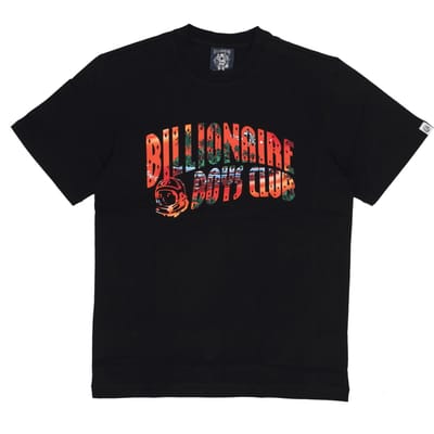 Heren T-shirt Tropical Island Fill Arch Logo Tee Black