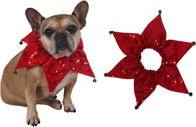 Honden verkleed kraag/halsband Kerst met belletjes - Kerstmis dieren verkleed kostuums/accessoires