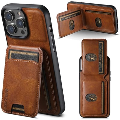 SUTENI Kaarthouder Leer Magnetische Zakhoes Portemonnee Telefoonhoesje Voor iPhone X XS XR 11 12 13 14 15 Plus 16 Pro Max For iPhone 14 Plus