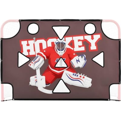 VEVOR Street Hockey Doelnet voor ijshockeydoel met 11 openingen, scheurvast net voor schietoefeningen, trainingshulpmiddel voor schietnauwkeurigheid, hockeydoelnet voor straathockey en ijshockey.