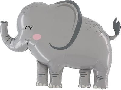 Folie ballon Jungle Olifant XL - folie - ballon - olifant - decoratie - verjaardag - kinderkamer - elephant feest - party - dier - jungle
