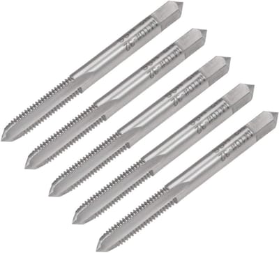 10-32 UNF Rechte Vijl Draad Tap, H2 Tolerantie, Hoogwaardige Staal, 3 Vleugels, Set van 5 Stuks voor Precisie Draadbewerking