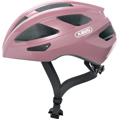 Fietshelm ABUS MACATOR shiny rose L - 58-62 cm - pink - Geschikt voor gebruik op elektrische fietsen - stadsfietsen - 360 g
