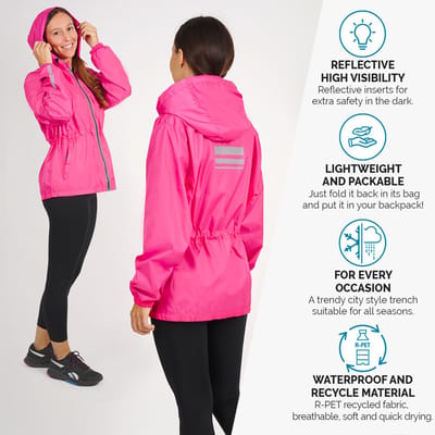 Roze regenjas Windbreaker van Perletti M