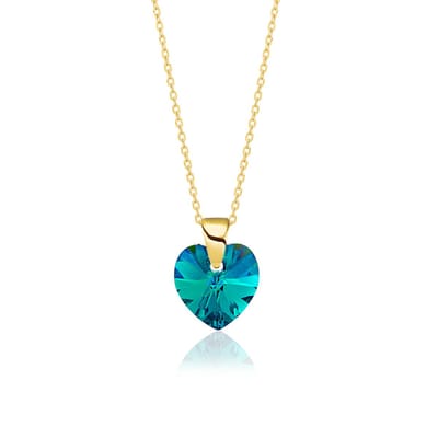 Montebello Ketting Amy KHG447 - Swarovski Hart - 925 Zilver Verguld - Ø10mm - 45cm