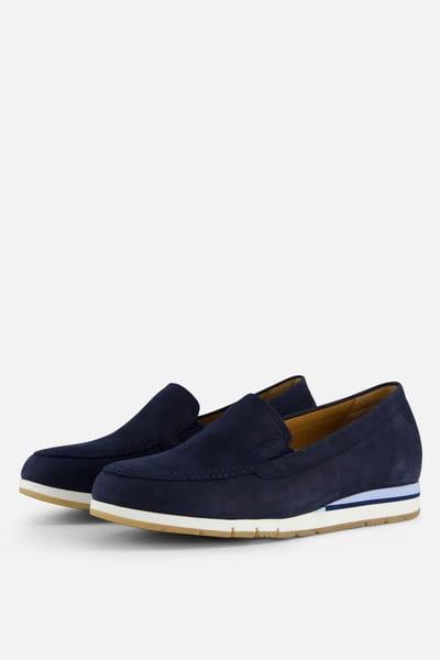 Gabor Instappers blauw Nubuck - Maat 36.5